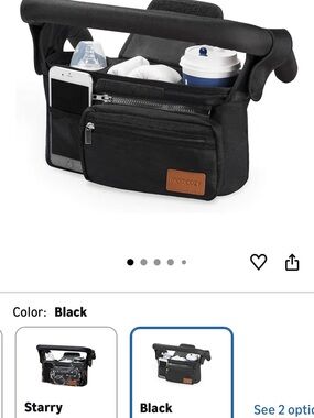 Momcozy Black Stroller Organizer Bag